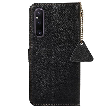 Sony Xperia 1 V Læderpung med RFID - Sort