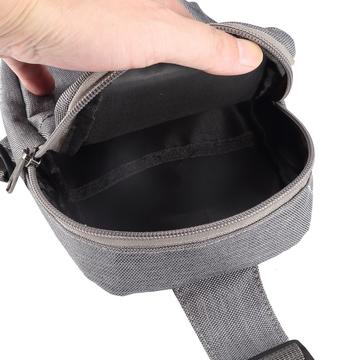 Vandafvisende bryst- og skuldertaske i nylon - passer til 6.5"- 7.2"-telefoner - mørkegrå
