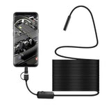 Vandtæt 8mm Endoskop / Inspektionskamera - USB, MicroUSB, Type-C - 10m