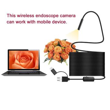 Vandtæt 8mm Endoskop / Inspektionskamera - USB, MicroUSB, Type-C - 10m