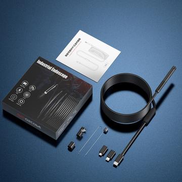 Vandtæt 8 mm endoskopkamera til iPhone, iPad, smartphones, tablet - 3 m