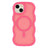 iPhone 14 Bølgekant magnetisk hybrid cover - hot pink