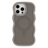 iPhone 14 Pro Max Bølgekant magnetisk hybrid cover - grå