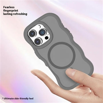 iPhone 16 Pro Bølgekant magnetisk hybrid cover - grå