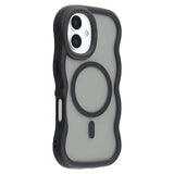 iPhone 17 Bølgekant magnetisk hybrid cover - sort