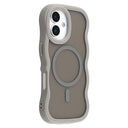 iPhone 17 Bølgekant magnetisk hybrid cover - grå