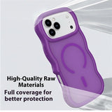 iPhone 17 Pro Max Bølgekant magnetisk hybrid cover - lilla