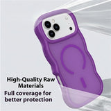 iPhone 17 Pro Bølgekant magnetisk hybrid cover - lilla