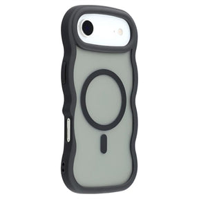iPhone Air Bølgekant magnetisk hybrid cover - sort