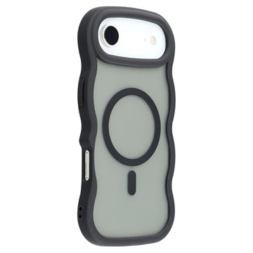 iPhone Air Bølgekant magnetisk hybrid cover - sort