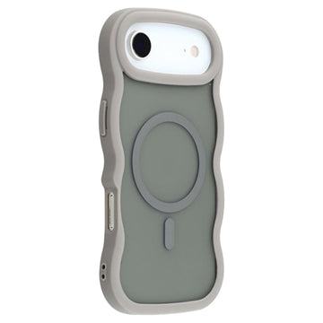 iPhone Air Bølgekant magnetisk hybrid cover - grå