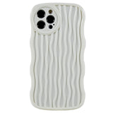 iPhone 12 Pro Bølget Serie TPU Cover - Hvid