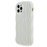 iPhone 12 Pro Bølget Serie TPU Cover - Hvid
