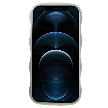 iPhone 12 Pro Bølget Serie TPU Cover - Hvid
