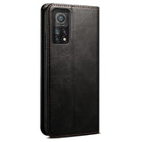 Xiaomi 11T/11T Pro Waxy Series Etui med Pung - Sort