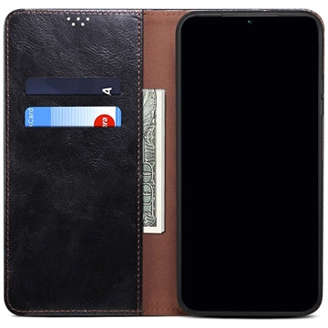 Xiaomi 11T/11T Pro Waxy Series Etui med Pung - Sort