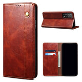 Xiaomi 11T/11T Pro Waxy Series Etui med Pung - Brun