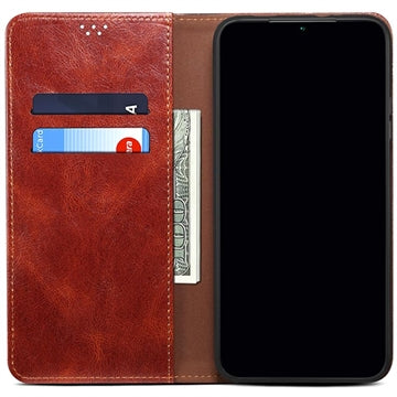 Xiaomi 11T/11T Pro Waxy Series Etui med Pung - Brun