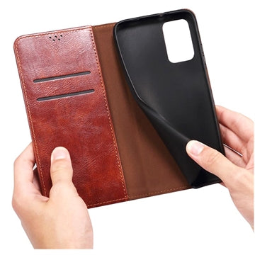 Xiaomi 11T/11T Pro Waxy Series Etui med Pung - Brun
