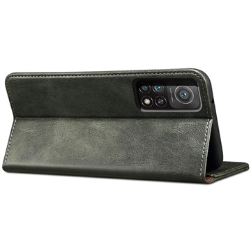 Xiaomi 11T/11T Pro Waxy Series Etui med Pung - Grøn