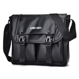 Weixier D269 Læder Crossbody Skuldertaske - 30x27x11cm - Sort