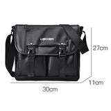 Weixier D269 Læder Crossbody Skuldertaske - 30x27x11cm - Sort