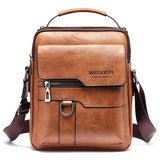 Weixier Vintage Series Universal Skuldertaske - Lysebrun