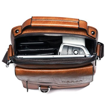 Weixier Vintage Series Universal Skuldertaske - Lysebrun