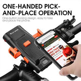 West Biking YP0701321 5-i-1 cykellygte med telefonholder og powerbank-funktion - sort