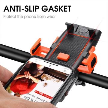 West Biking YP0701321 5-i-1 cykellygte med telefonholder og powerbank-funktion - sort