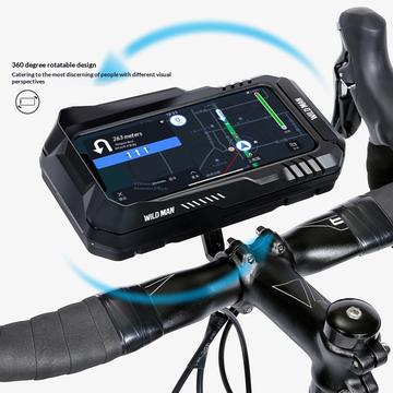 Wild Man FK1 vandtæt cykeltelefonholder med 360° drejelig aluminiumsbeslag - 4.7-6.7" - sort