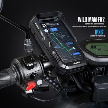 Wild Man FK2 cykelholder til mobiltelefon med 360° drejelig aluminiumsbeslag - 0.6l - sort
