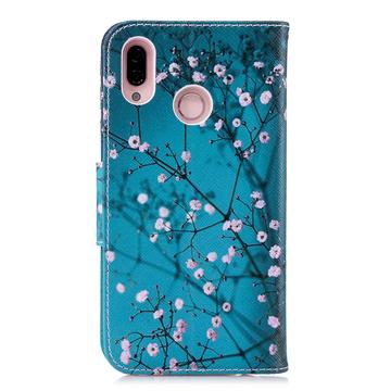Huawei P20 Lite Wonder Series Pung - Hvid Blomster