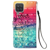 Wonder Series Samsung Galaxy A12 Pung Cover - Never Stop Dreaming
