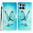 Honor X6c Wonder Series Pung - Blå Sommerfugl