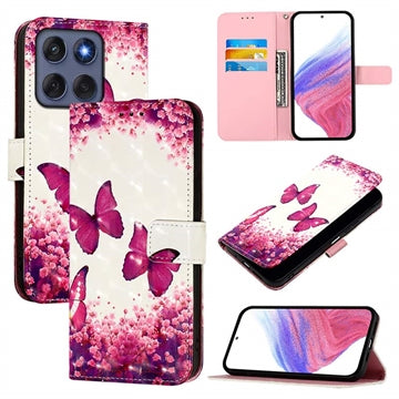 Motorola Edge 60/60 Fusion Wonder Series Pung - Rosensommerfugle
