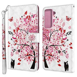 Wonder Series Samsung Galaxy S21 5G Pung Cover - Blomstrede Træ
