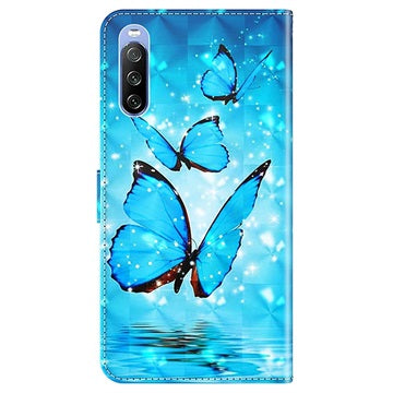 Wonder Series Sony Xperia 10 III, Xperia 10 III Lite Pung - Blå Sommerfugl