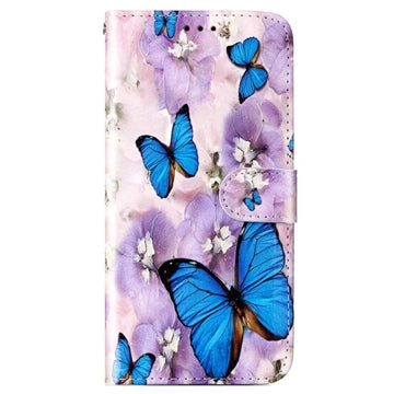 Wonder Series Google Pixel 7a Pung Cover - Blå Sommerfugl