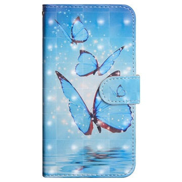 Wonder Series Huawei Honor 10 Lite, P Smart (2019) Pung - Blå Sommerfugl