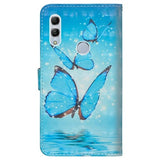 Wonder Series Huawei Honor 10 Lite, P Smart (2019) Pung - Blå Sommerfugl