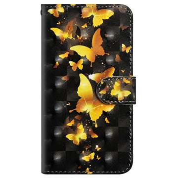 Wonder Series Huawei Honor 10 Lite, P Smart (2019) Pung - Guld Sommerfugl