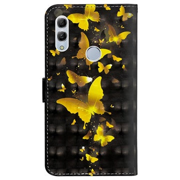 Wonder Series Huawei Honor 10 Lite, P Smart (2019) Pung - Guld Sommerfugl