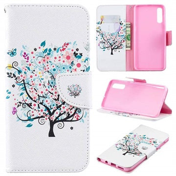 Wonder Series Samsung Galaxy A50 Pung - Blomstrede Træ