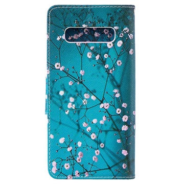 Wonder Series Samsung Galaxy S10+ Pung - Hvid Blomster