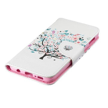 Wonder Series Samsung Galaxy S10e Cover med Kortholder - Blomstrede Træ