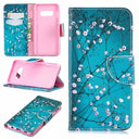 Wonder Series Samsung Galaxy S10e Cover med Kortholder - Hvid Blomster