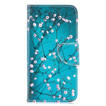 Wonder Series Samsung Galaxy S10e Cover med Kortholder - Hvid Blomster
