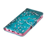 Wonder Series Samsung Galaxy S10e Cover med Kortholder - Hvid Blomster