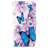 Wonder Series Sony Xperia 10 V Pung Cover - Blå Sommerfugl